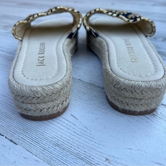 Jack Rogers Navy and Gold Sandals - Picture 9 of 13